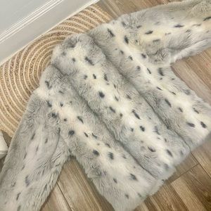 Donnybrook Faux Snow Leopard Fur Coat